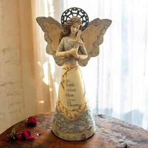 Elements Resin Tall Angel Barbara McDonald Faith Figurine